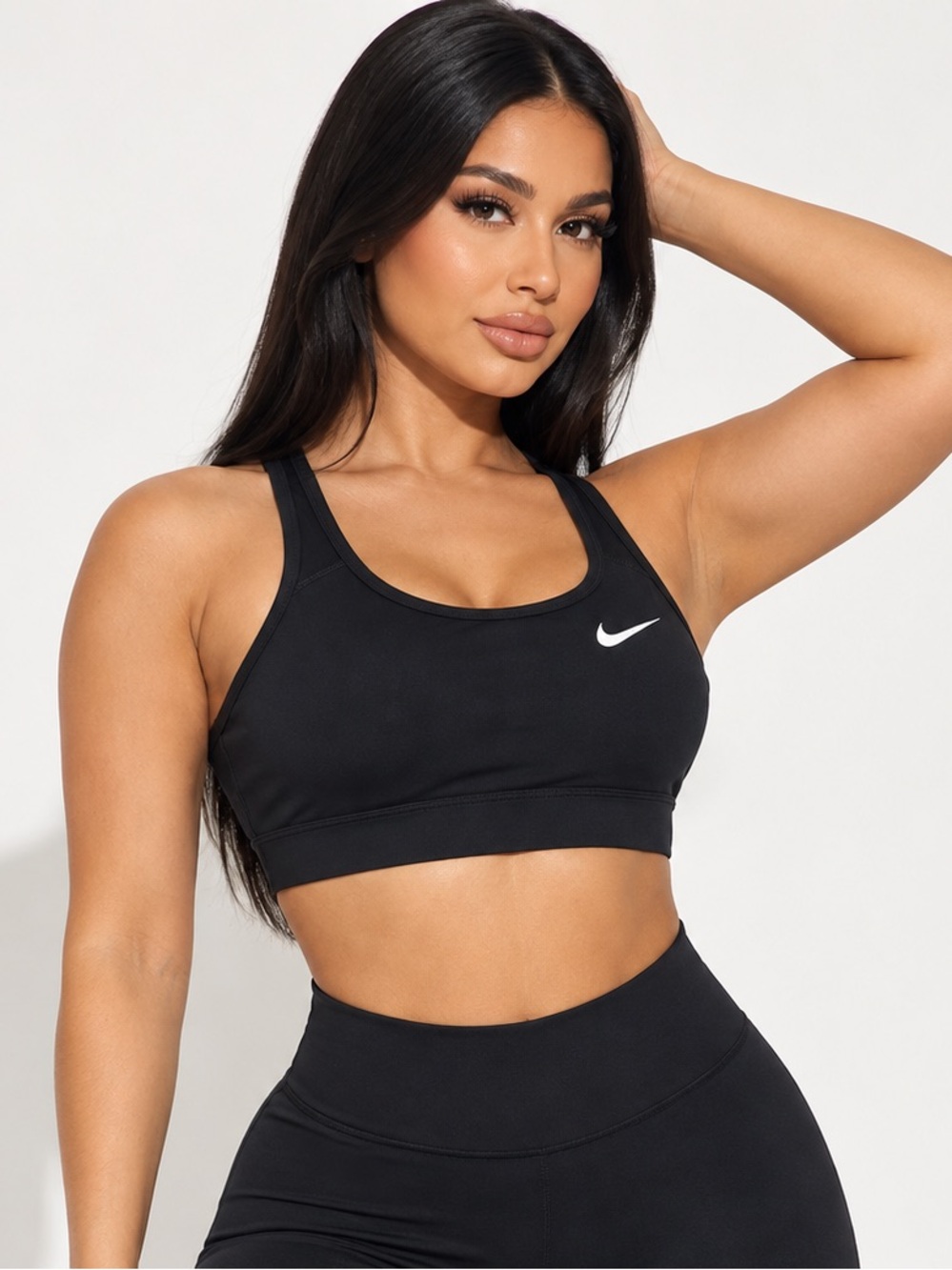 Nike Dri-FIT Black Racerback Sports Bra Size Medium